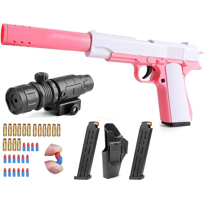 Buy Cartridge case Toy Gun, Soft Bullet Toy Pistol, Real Looking Toy