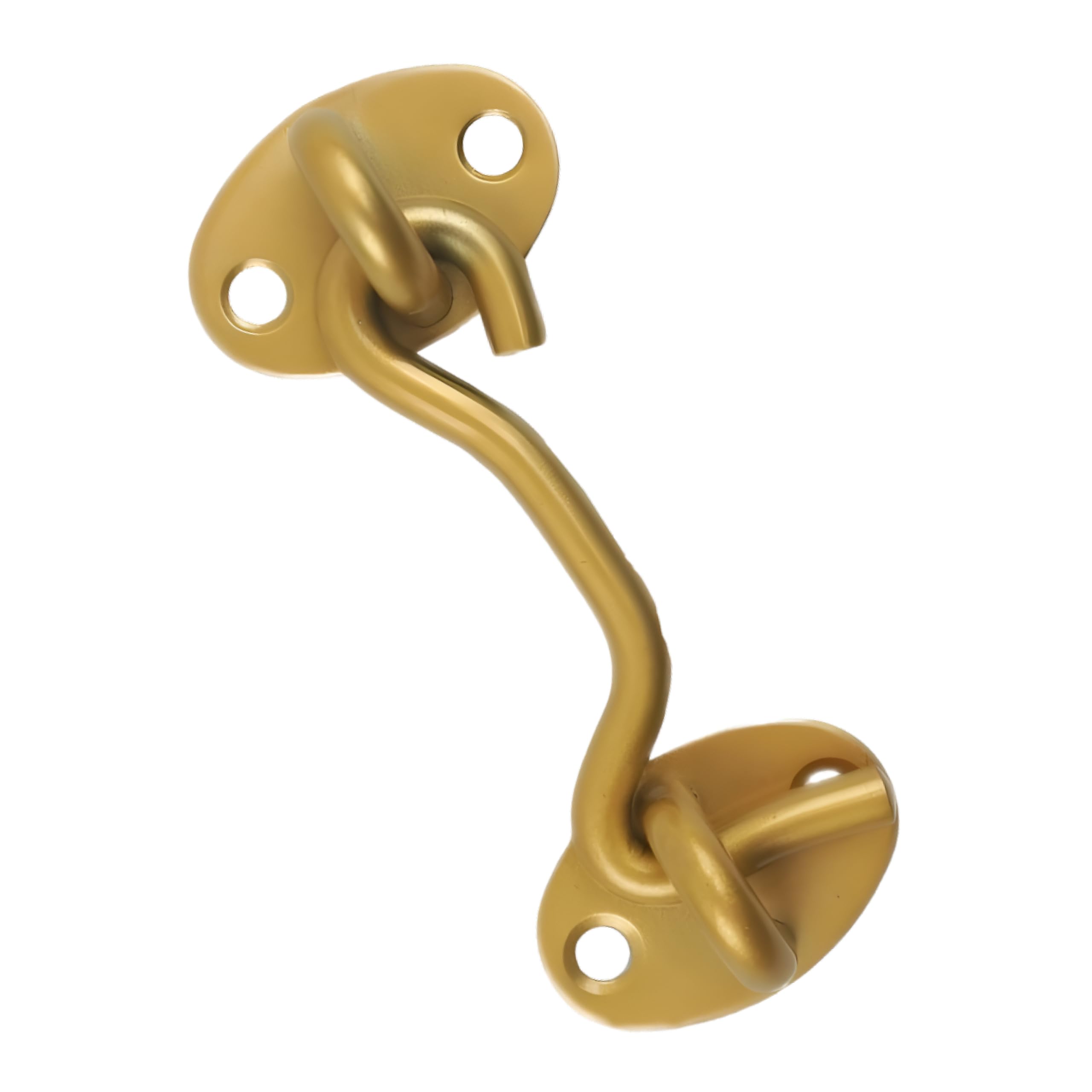 Domira Hook & Eye Latch - Heavy Duty Stainless Steel Door Lock | 3, 4, 6, 8 Inch | Gate Hook and Eye Latch for Doors, Sheds, Barns, Windows, Sliding Doors (Gold) (Gold, 8 Inch)