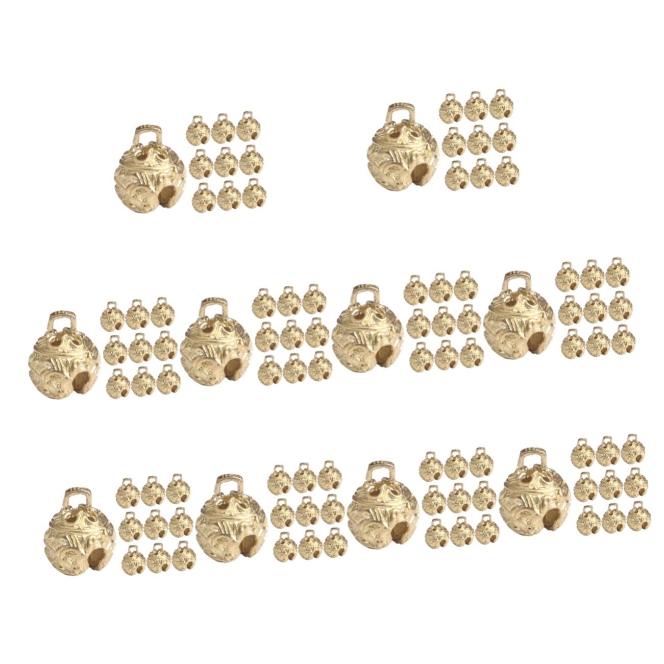 MAGICLULU 10 Set Piccolo Portachiavi Arredamento Campanellini Per L'artigianato Natale Campane in Miniatura Per L'artigianato Campana Sospesa Ottone Golden 10 Pezzi * 10