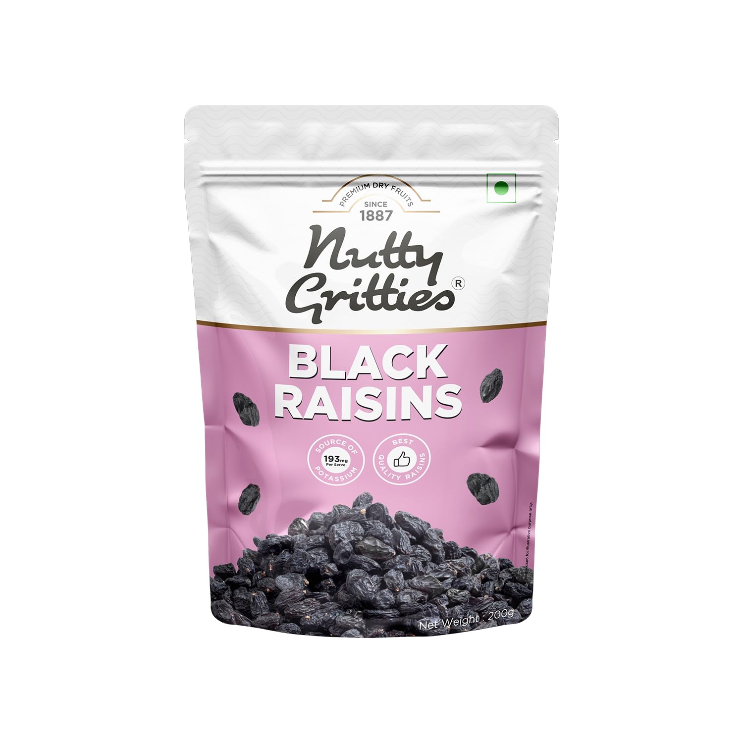 Nutty Gritties Black Raisins 200g | Premium Seedless Kali Kishmish | Naturally Sweet & Soft | Rich in Iron, Fibre & Antioxidants | Healthy Snack for Daily Nutrition-image-17