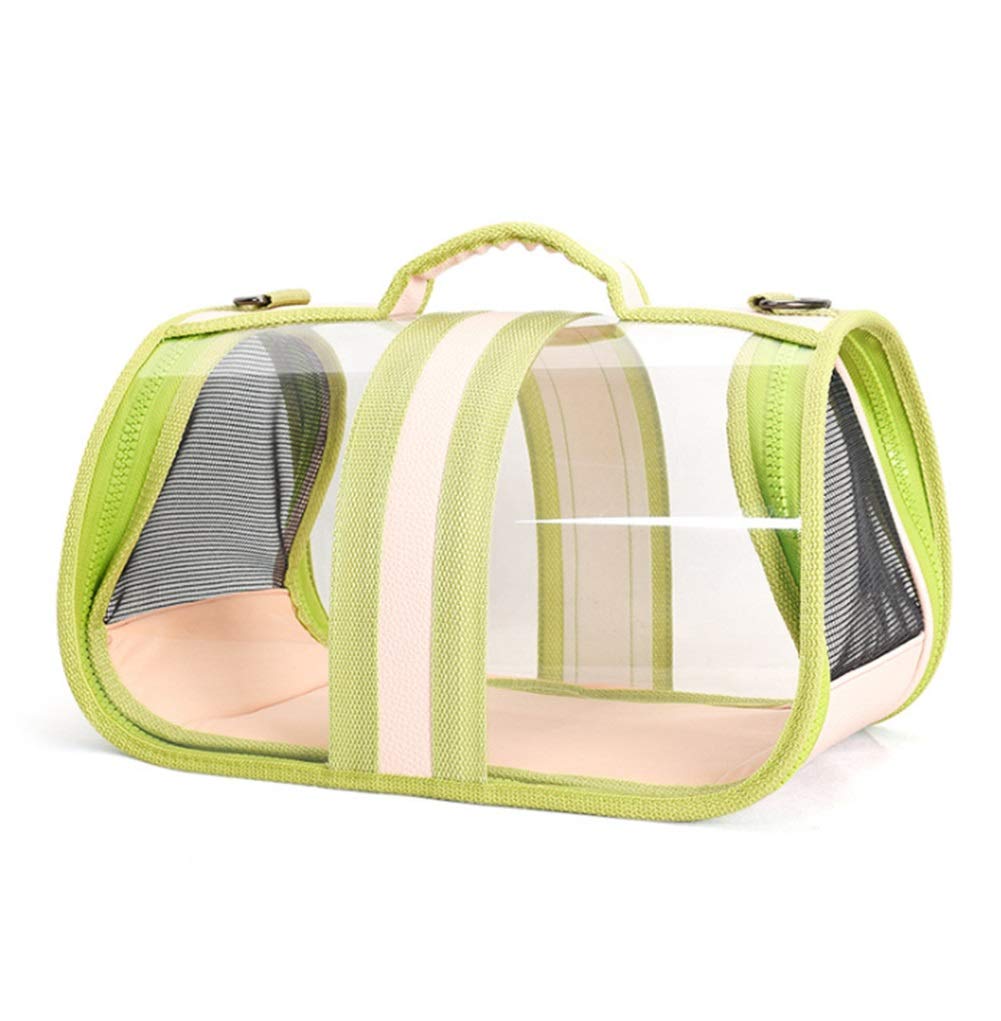 Sac à dos chat et chien panoramique pour voyager confortablement en vert