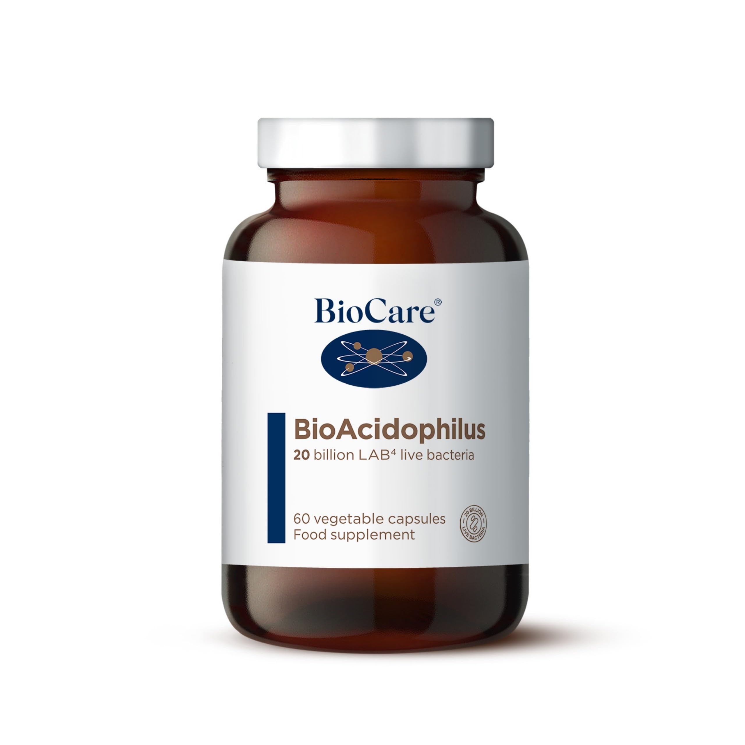 BioCare BioAcidophilus - LAB4 Complex of Clinically Researched Live Bacteria - 60 Capsules
