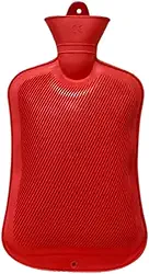 Bolsa Térmica 1,8L para Compressa Quente e Fria - Alívio de Dores, Cólicas e Lesões, Material Resistente com Fechamento de Rosca, Ideal para Uso Doméstico e Viagens (Compressa Vermelha)