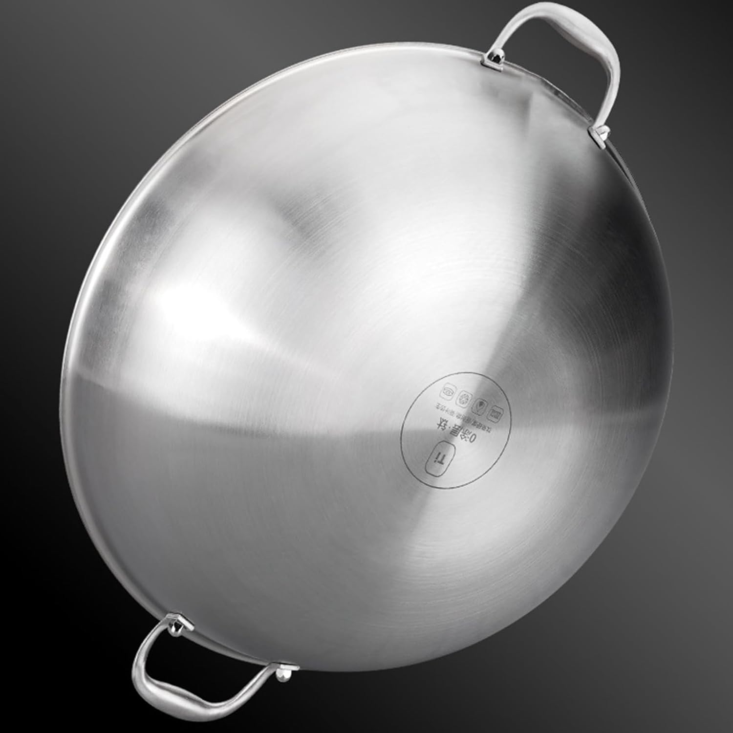 12.6 Inch Titanium Hammered Wok with Double Handles, Frying Pans Nonstick, Non-Stick Wok, Scratch-Resistant Non Stick Titanium Pans for Cooking,with lid 12.6in