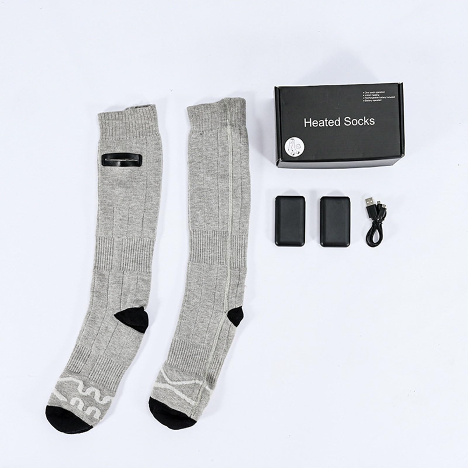 Calze elettriche, 4000 mAh, alimentate a batteria, per uomini e donne, scaldapiedi per equitazione, campeggio, escursionismo, moto, sci, calde