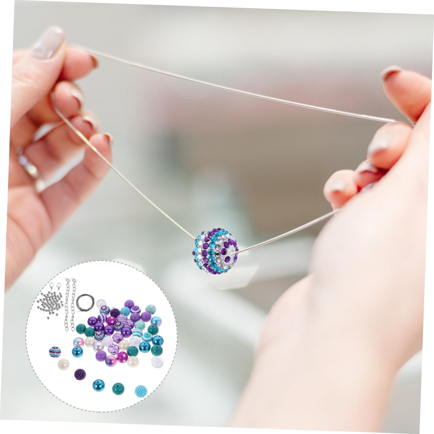 TEHAUX 250piezas Abalorios Acrílicos Para Manualidades De Para Fabricación De Joyas Para y Pulseras
