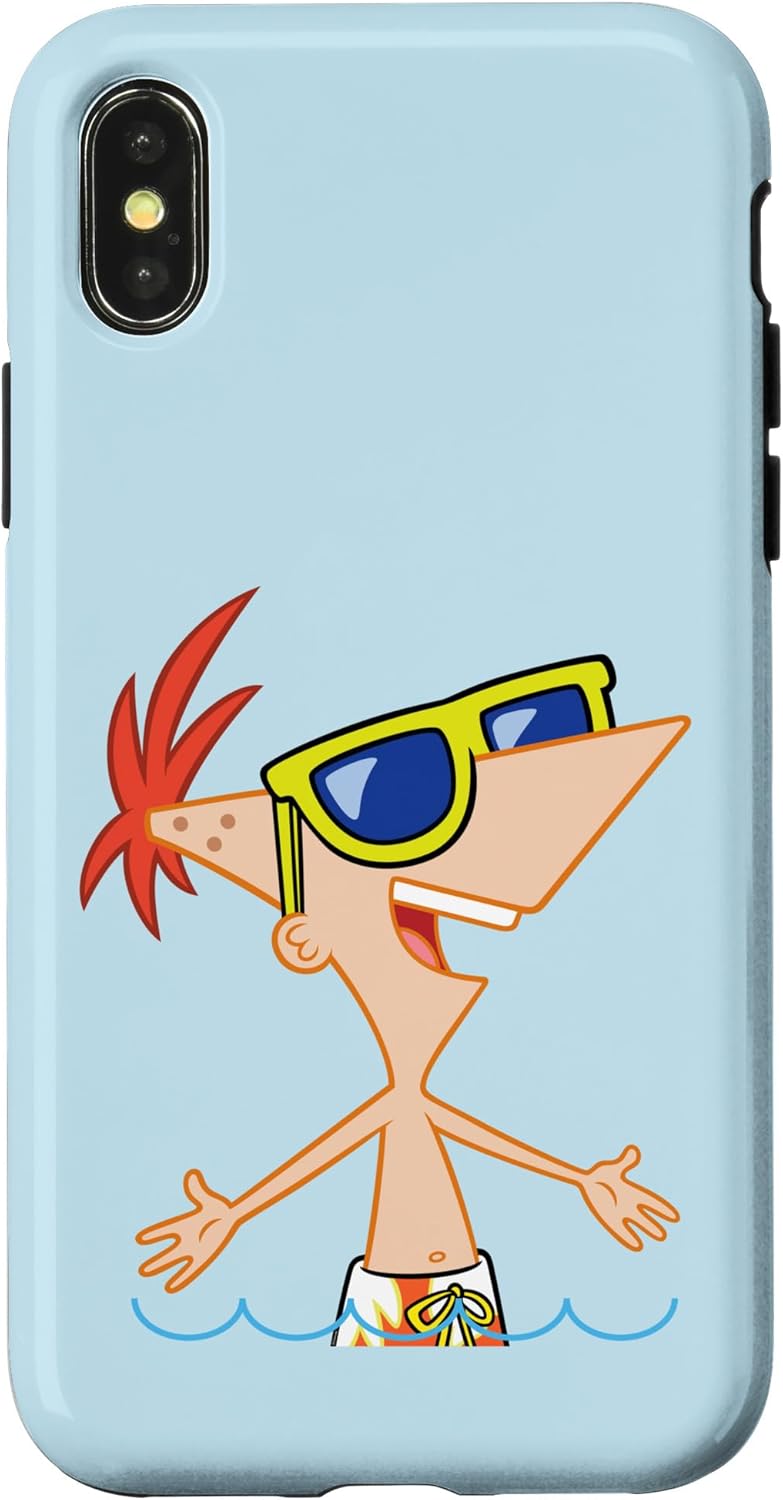 Disney Phineas and Ferb Summer Vacation Swim Time Phineas Case for iPhone 16