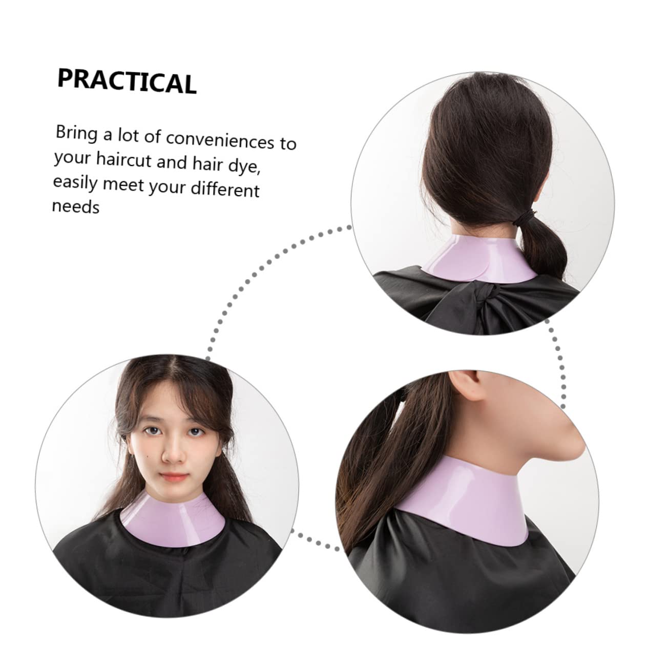 FOMIYES 4pièces Cape De Coiffure Silicone Pour Du Cou Châle De Barbier Pour Coupe Et Des Cheveux Accessoire Pratique Pour Salons Et Usage Domestique