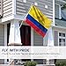 Anley Fly Breeze 3x5 Foot Colombia Flag - Vivid Color and Fade proof - Canvas Header and Double Stitched - Colombian National Flags Polyester with Brass Grommets 3 X 5 Ft