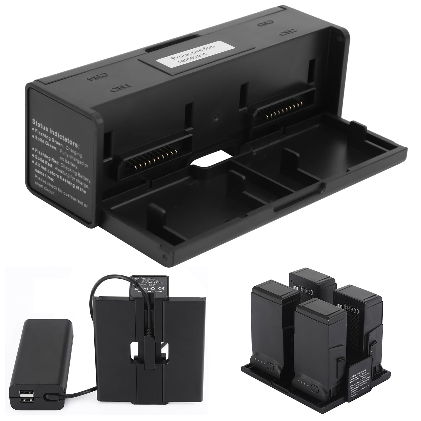 Hub di Ricarica per Batteria Quadricottero Scheda di Ricarica Affidabile e Durevole per Accessorio Batteria Drone Air2 13,2 V Tempo di di 200 Minuti