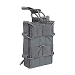EXCELLENT ELITE SPANKER Tactical Molle Single/Double Open-Top Mag Pouch for M4 M14 M16 AR15 G36 Magazine (Grey, Single)