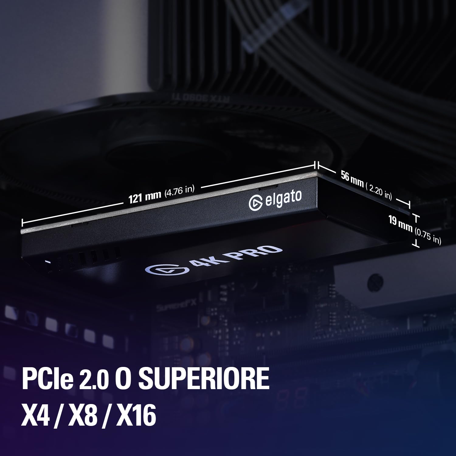 Elgato 4K Pro, Scheda Acquisizione Interna: Passaggio diretto 8K60|4K60 HDR10 con Latenza Ultra-Bassa su PS5|Pro, Xbox Series X|S, Nintendo Switch 2, OBS e Altro, per Streaming, Compatibile PC|Dual PC