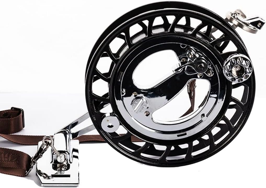 Professional Kite Wheel for Adults, Hand-held Anti-Reverse Brake Medium and Large Kite Line Winder Reel,Durable Flying Line Accessories(Yellow)