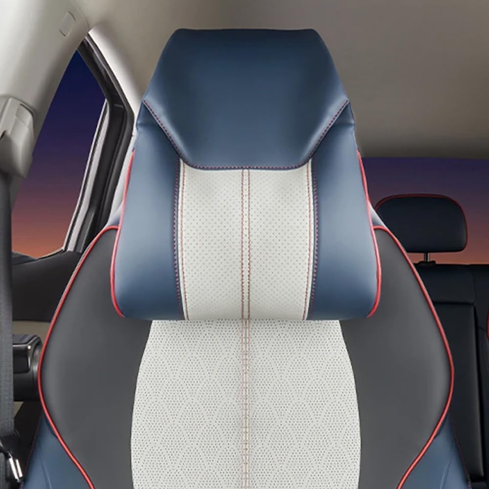 Almohada para reposacabezas TOTMOX para asiento de coche, cojín de cuello de piel transpirable para asiento de coche
