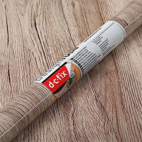 d-c-fix Möbel-Klebefolie Sanremo Eiche Sand Holz-Optik 90 cm x 2,1 m - Möbelfolie selbstklebende Deko-Folie für Küche, Schrank, Tisch-Folie Schrankfolie Holzfolie Türfolie Türtapete Tür braun