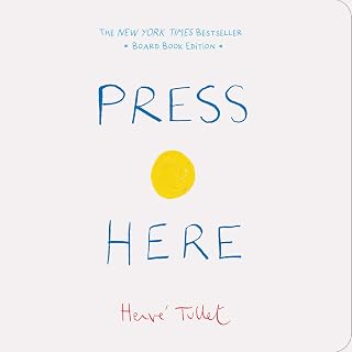 Press Here Board Book by Hervé Tullet: Interactive NYT Bestseller for Toddlers, Sensory Fun with Colors & Imagination