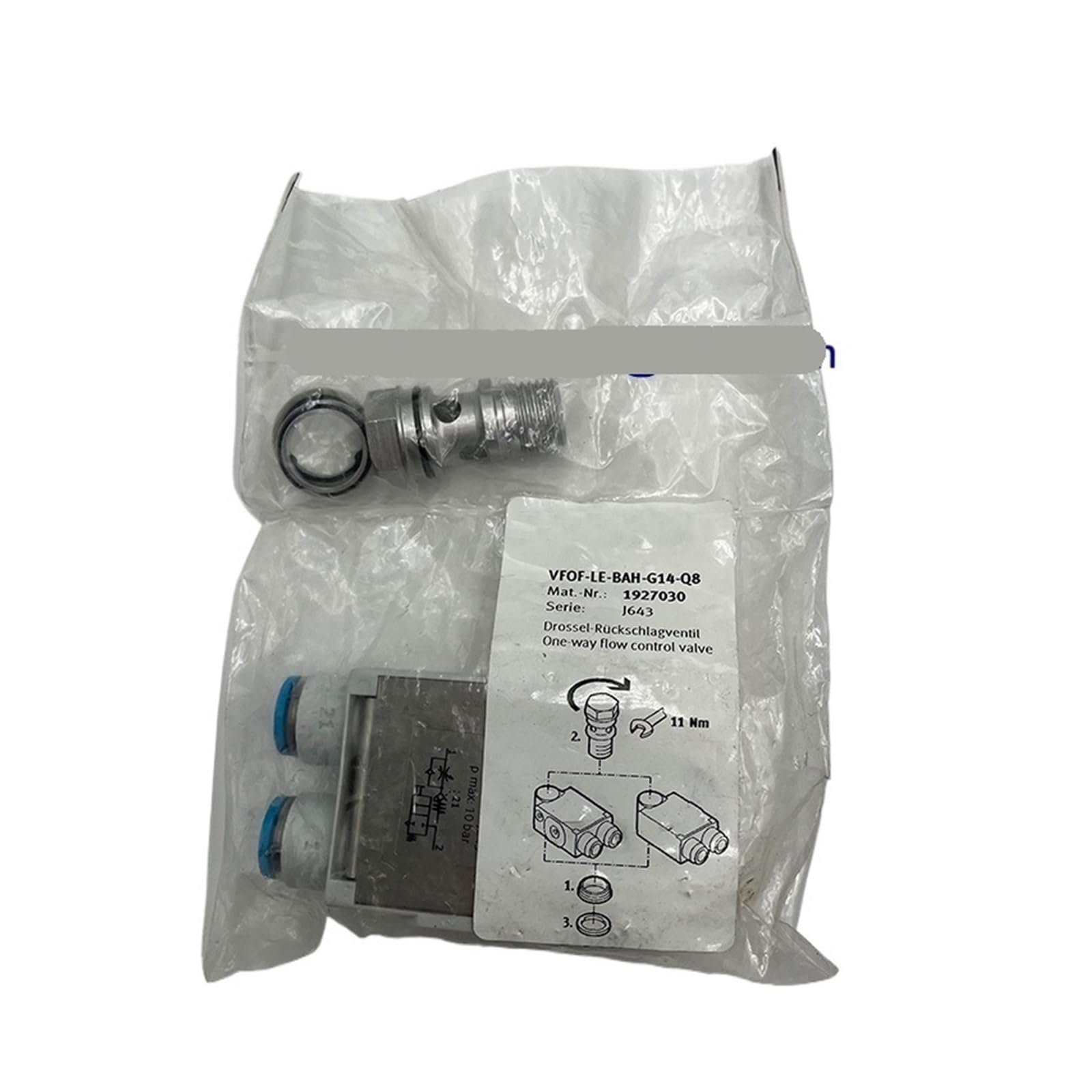 BALYDLUL VFOF-LE-BAH-G14-Q8 1927030 One-way Throttle Valve
