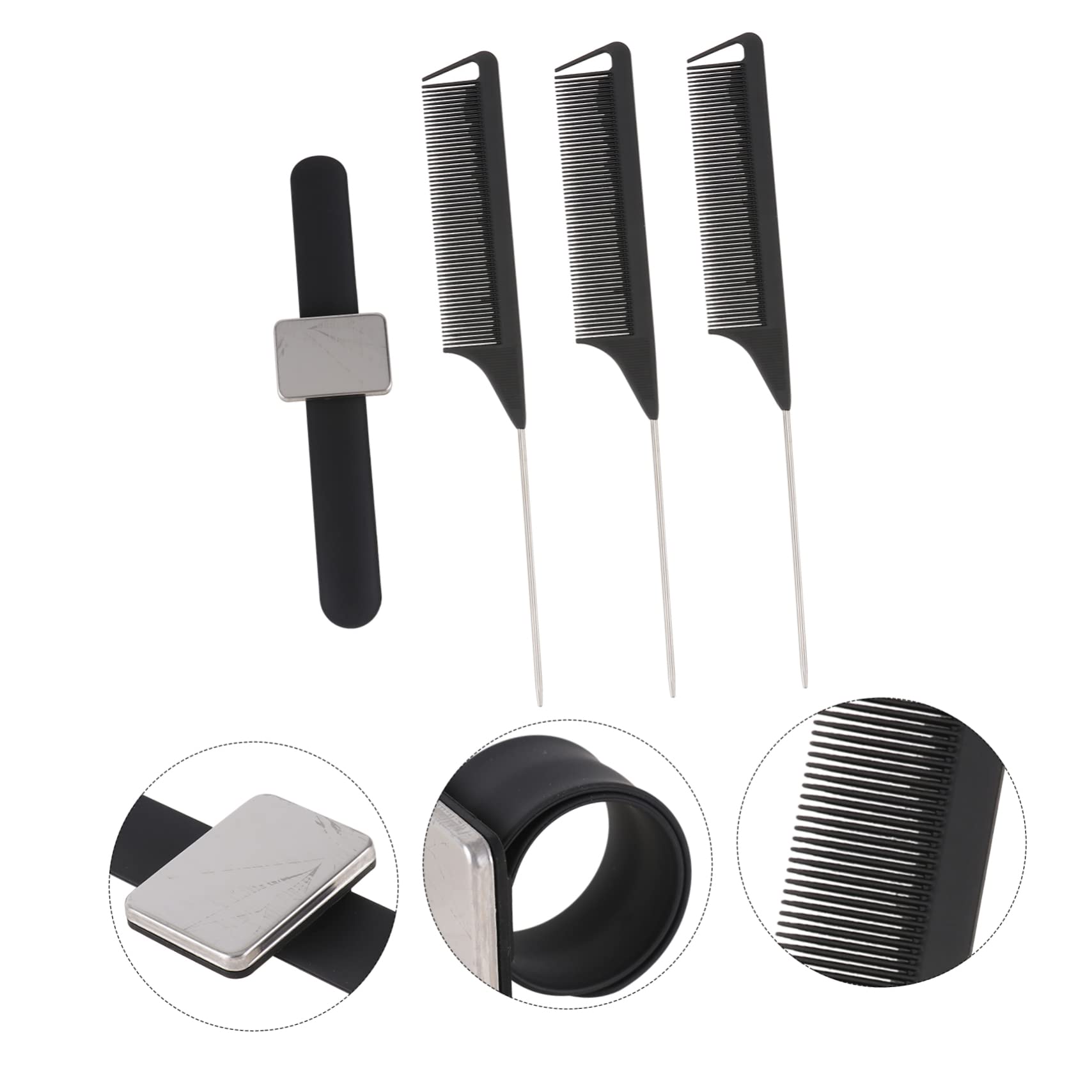 Beavorty 3sätze Hairpin Holder Magnetisches Armband Für Friseure Praktisches Nadelkissen Für Haarschneider Einfach Zu Verwendendes Werkzeug Für Haarstyling Und Friseurbedarf