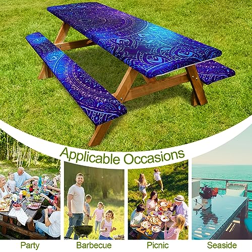 image for Play Tailor Picnic Table Cover with Bench Covers Camping Essentials Wa