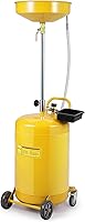 IDEALHOUSE 20 Gallon Waste Oil Drain Tank - Air-Powered Heavy-Duty Drainer, Adjustable 38-65" Height, Swivel Wheels, Toolbox for Garage Oil Changes