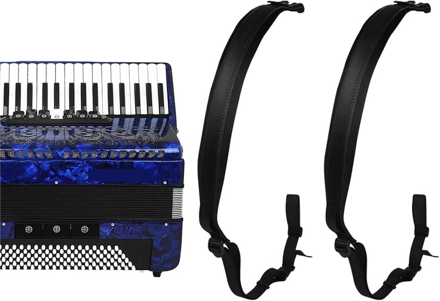 Accordion Harness Strap Accordion Strap Shoulder Soft Velvet Adjustable 96-120 Bass Keyboard Instrument Accessories