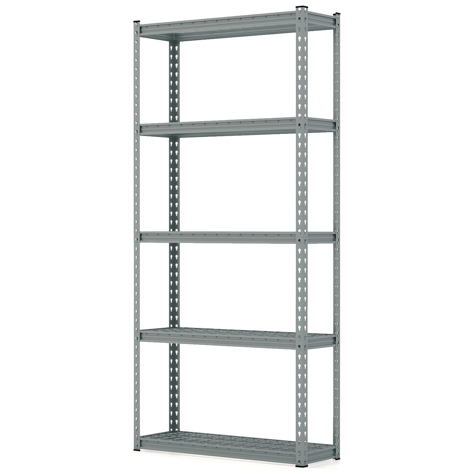 Tangkula 5-Tier Garage Storage Shelves, Heavy Duty Metal Storage Shelving Unit, Adjustable Utility Storage Rack Organizer for Warehouse Kitchen Pantry