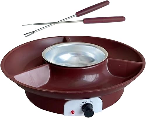 Fondue de chocolate fuente eléctrica Fondue Pot Set eléctrico práctico fácil de montar y desmontar 110V hogar