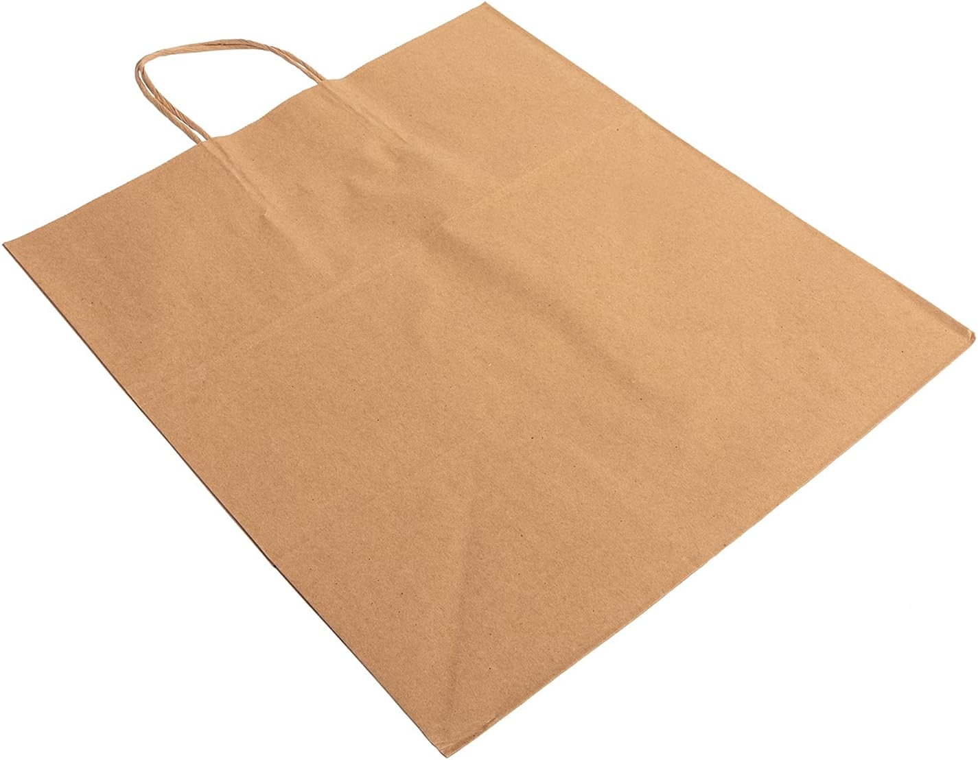 AmerCareRoyal Case of 200 Recyclable Kraft Paper Bags with Twisted Handles - Eco-Friendly Brown Grocery Bags - Durable & Recyclable Packaging, Shopping Bags, Brown Bags with Handles - 14"x10"x15.75"