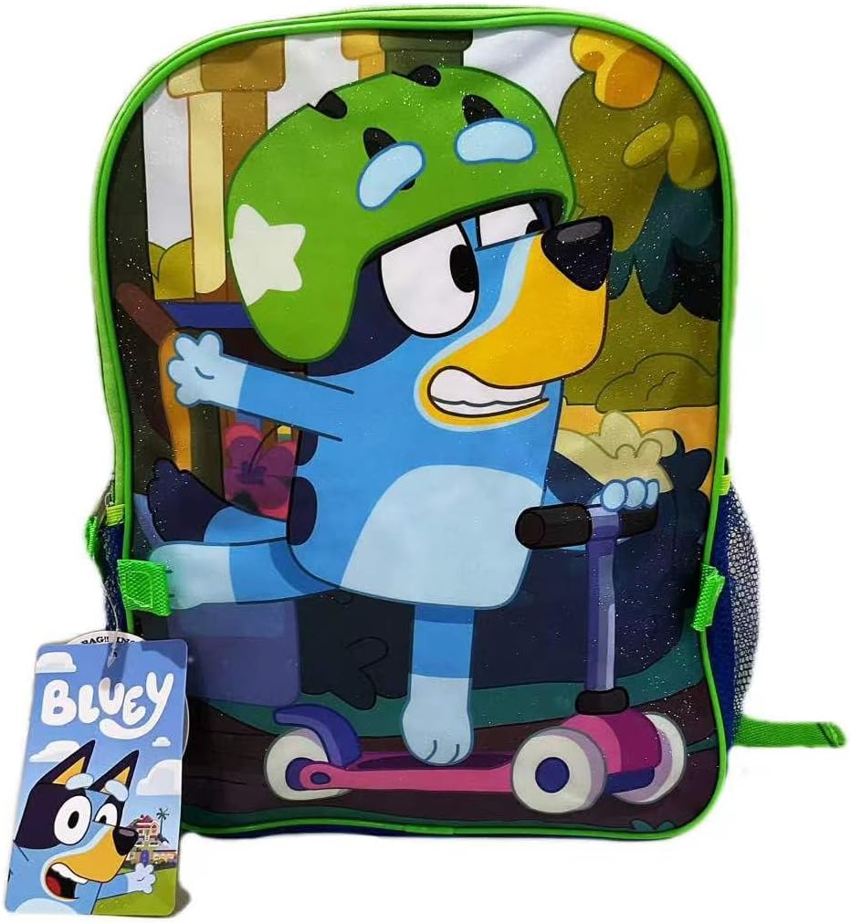 AI ACCESSORY INNOVATIONS Bluey Full Size 16 Inch Backpack with Detachable Lunch Box