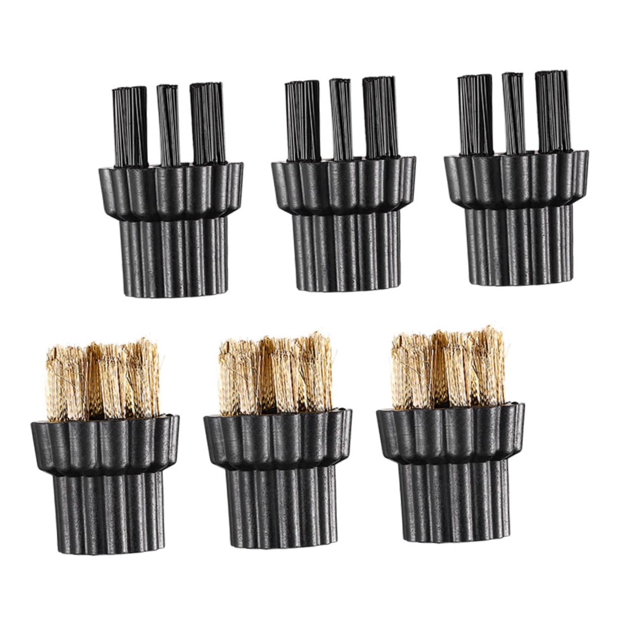 Wakauto 6pcs Household Cleaning Machine Brush Heads Steam Cleaner Replacement Accessories Versatile Mop Parts for Home and Office