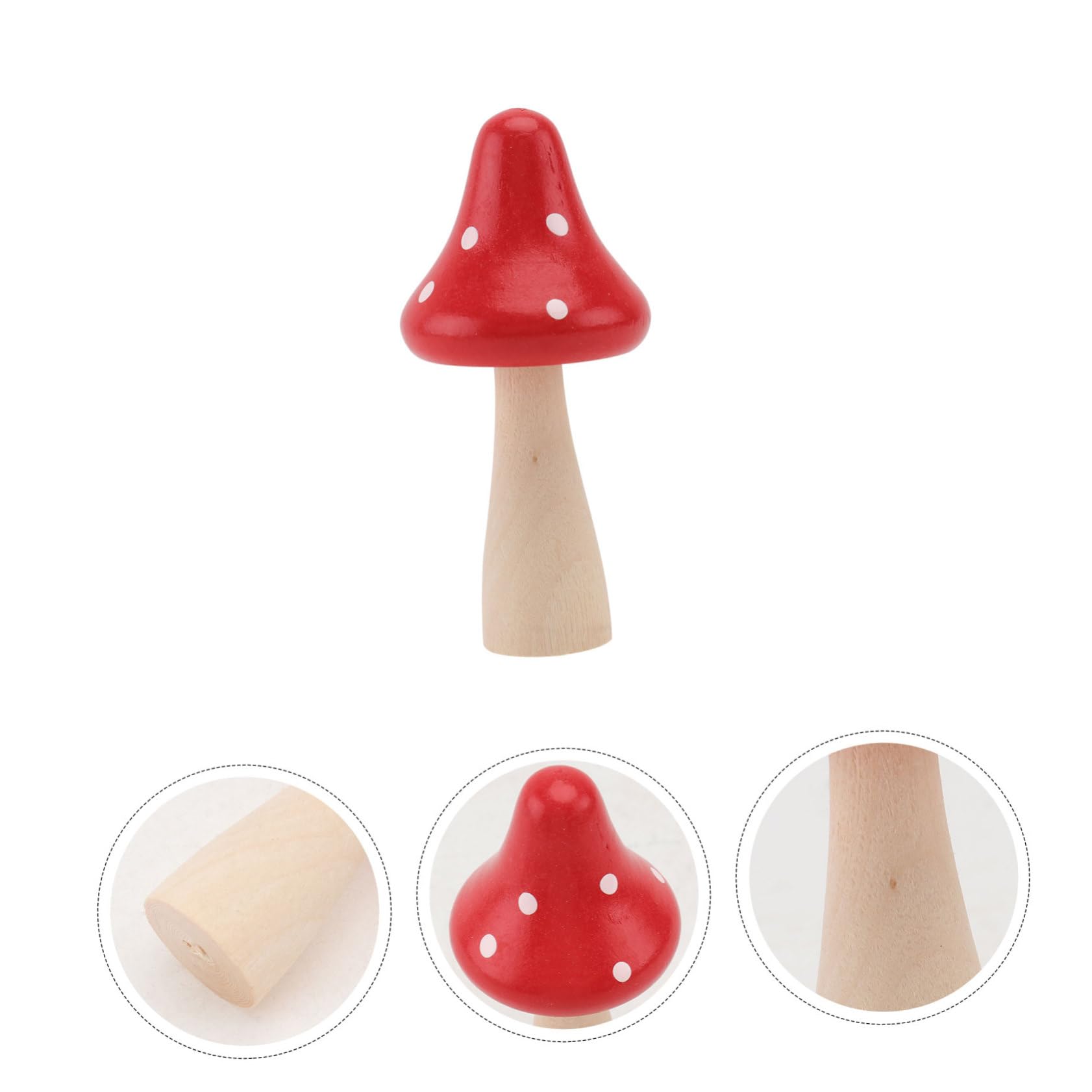 Mipcase 30 Pièces Grand en Bois Ornement Bonsaï Figurines Miniatures Bonsaï Décoration Miniature Décoration De Mini Bonsaï Micro Paysage Décor Mini- Rouge