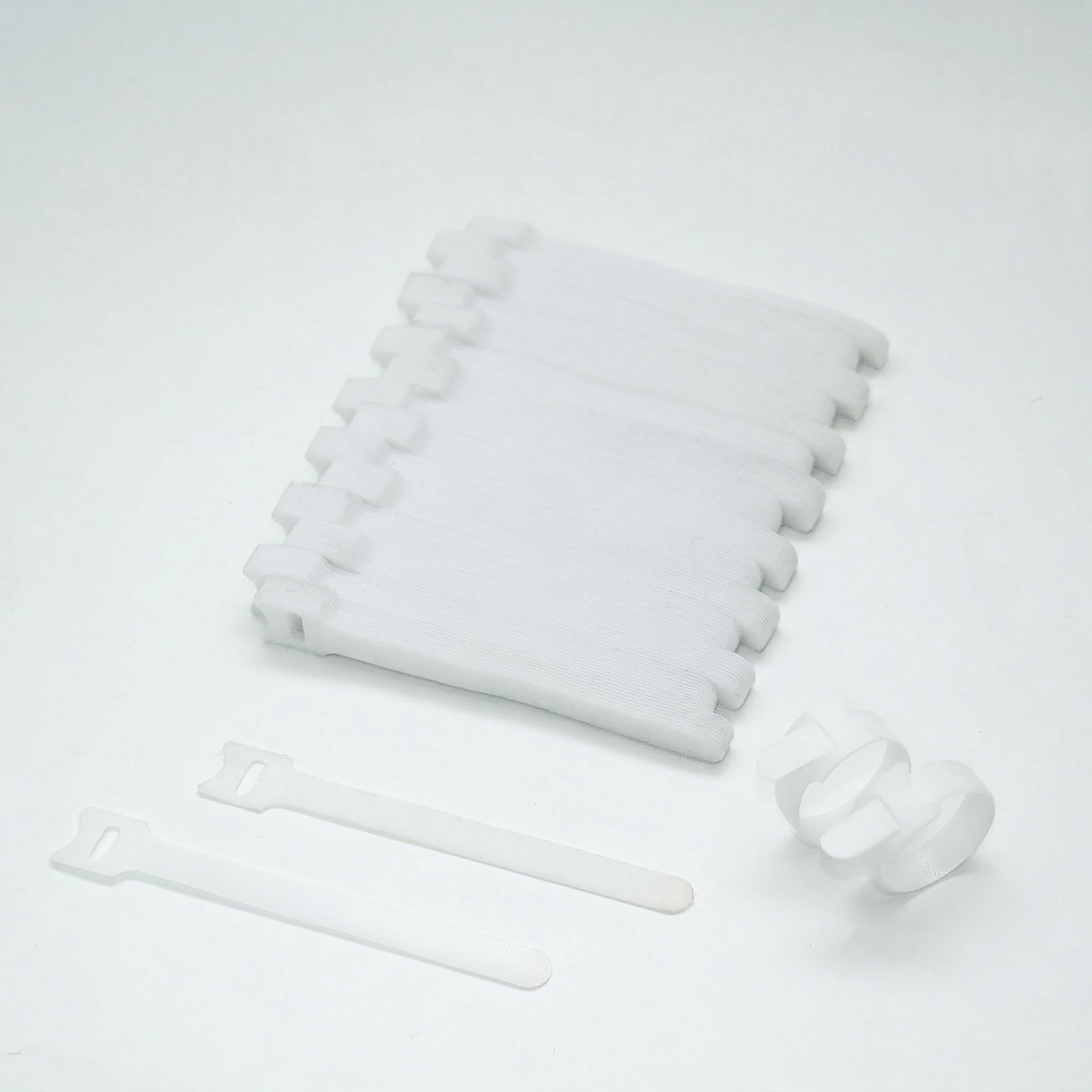 160 Stück Klett-Kabelbinder 15 x 1,2 cm – Wiederverwendbare