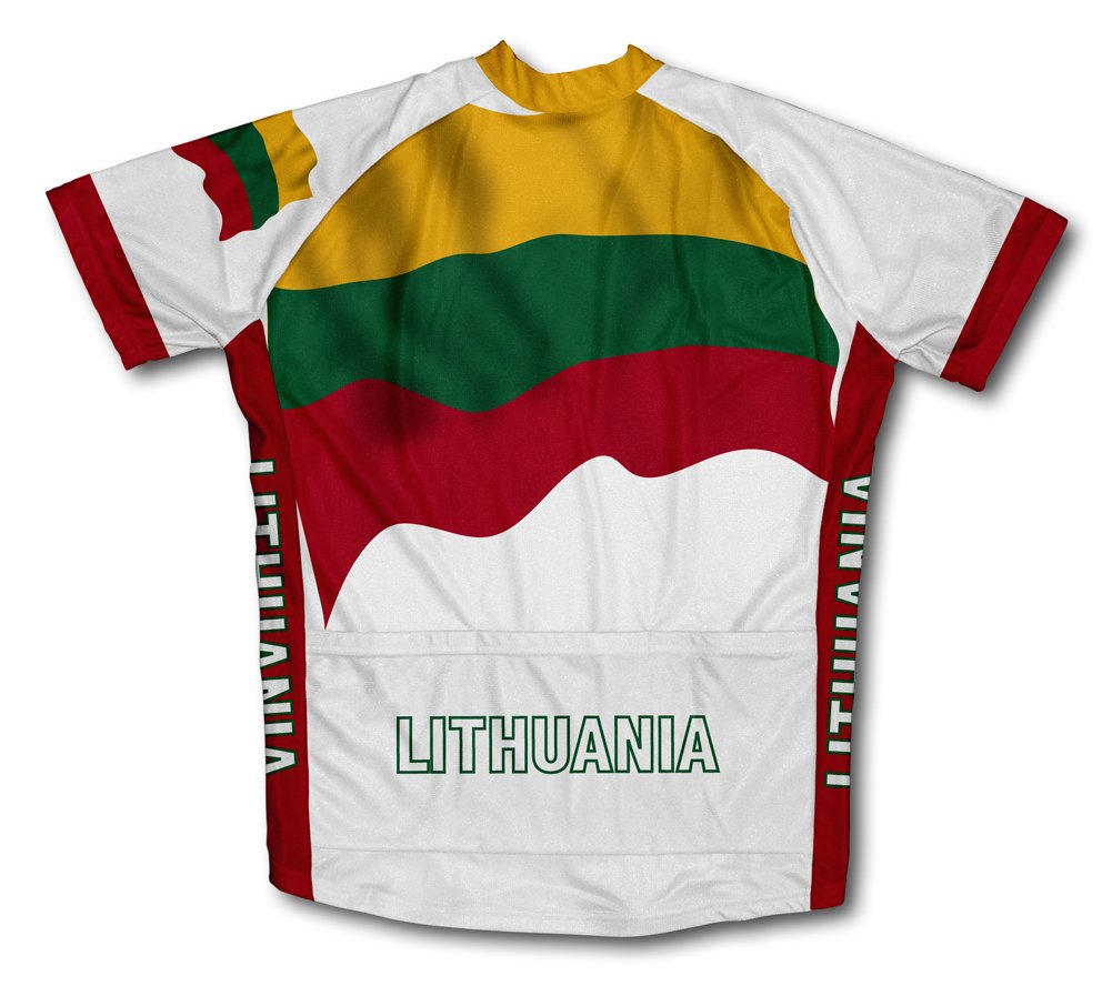 ScudoPro Lithuania Flag Short Sleeve Cycling Jersey for Men - Size 4XL