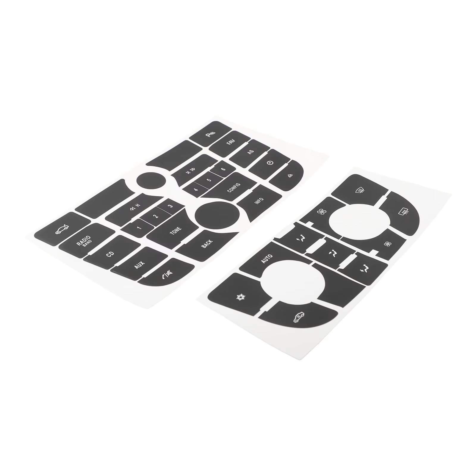 Wsbojxth One Color Repair Patch Compatible With Holden For Astra 1 Set Of Car Dashboard Button Repair Stickers Black Pvc Car Cd Radio Audio Button Repair Stickers