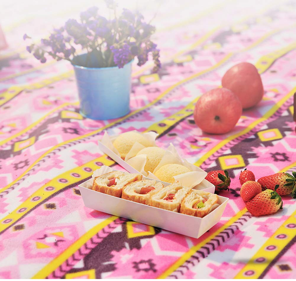 Boho koc piknikowy trawa dywan XXXL składany wodoodporny polar mata plażowa przytulna podkładka bardzo duża trwała namiot dywan super miękki dla dzieci na zewnątrz 200 x 200 cm