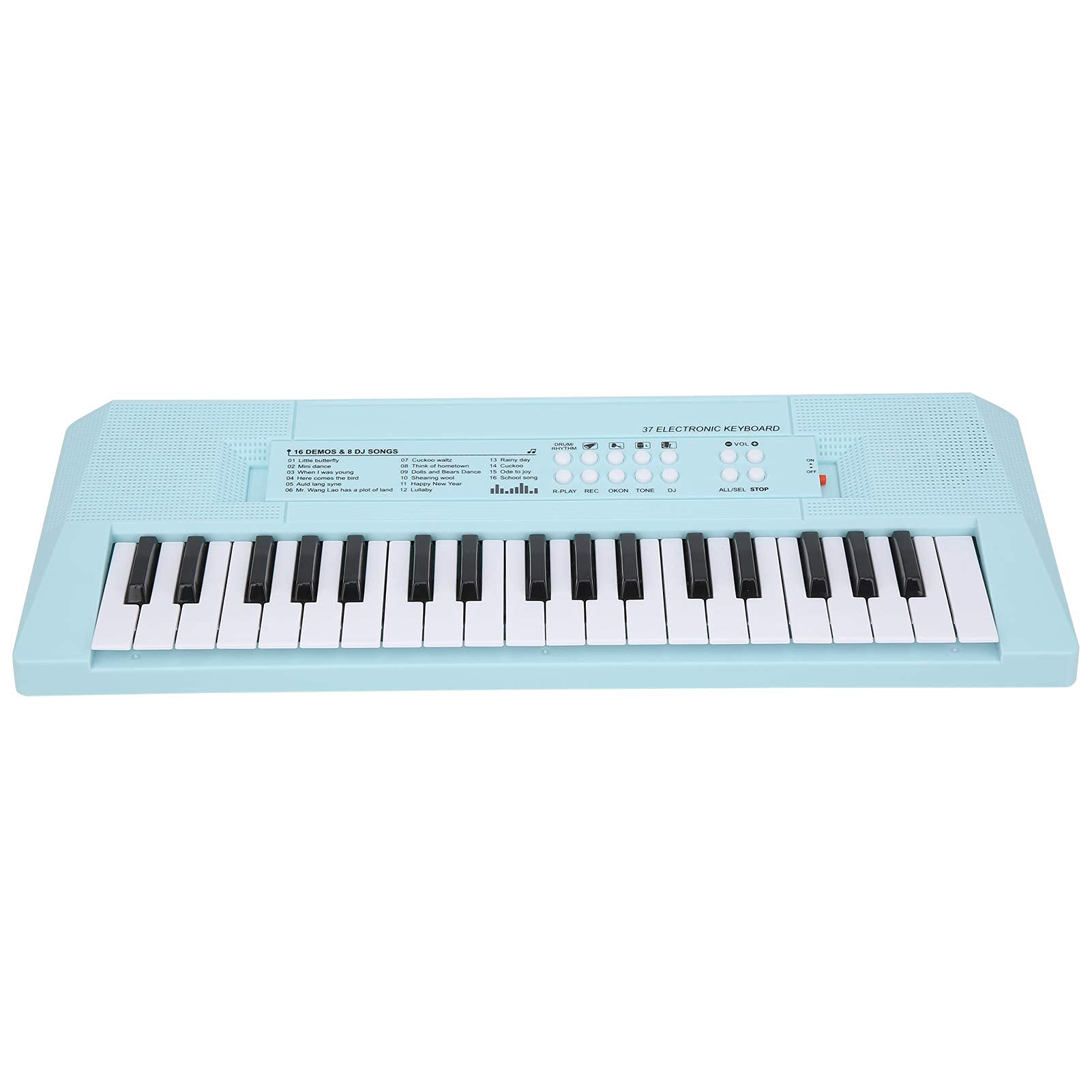 BF ‑ 3738 Musical Electric Keyboard Piano z 37 klawiszami, instrument edukacyjny do nauki klawiatury z regulowaną głośnością muzyki dla początkujących(niebieski)
