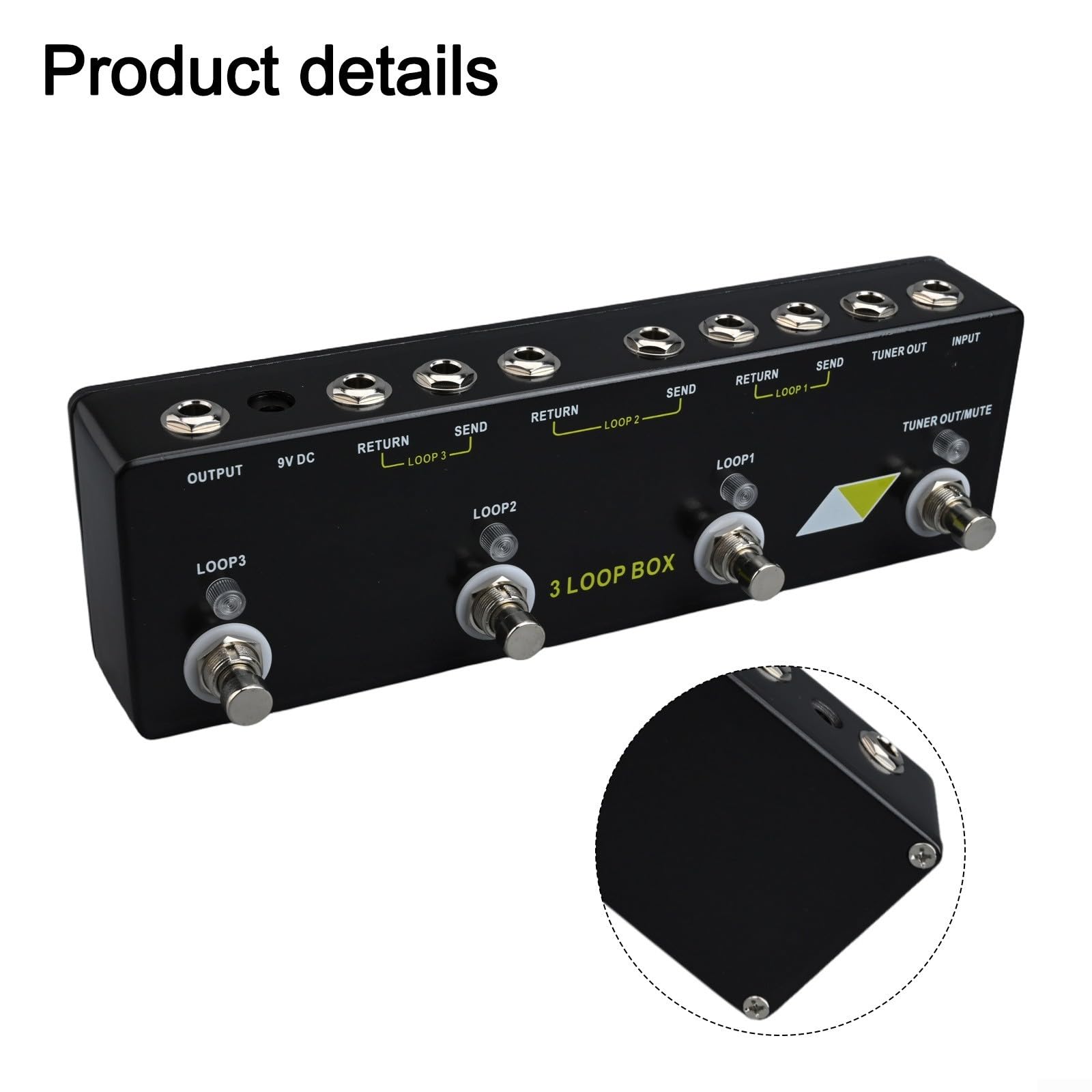 Pedale effetto loop per chitarra, pedale Looper per chitarra con capacità di loop multipla per paesaggi sonori creativi, 230 × 70 × 36 mm