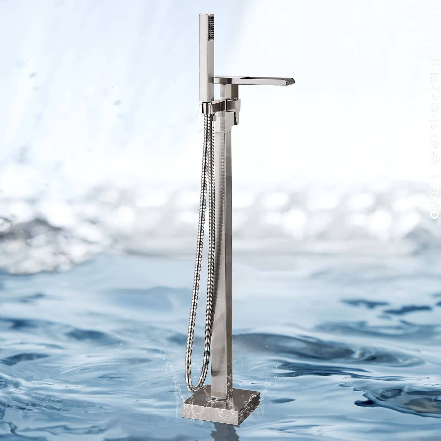 Buy YAGATAP Freestanding Bathtub Faucet, Floored Tub Filler Brushed