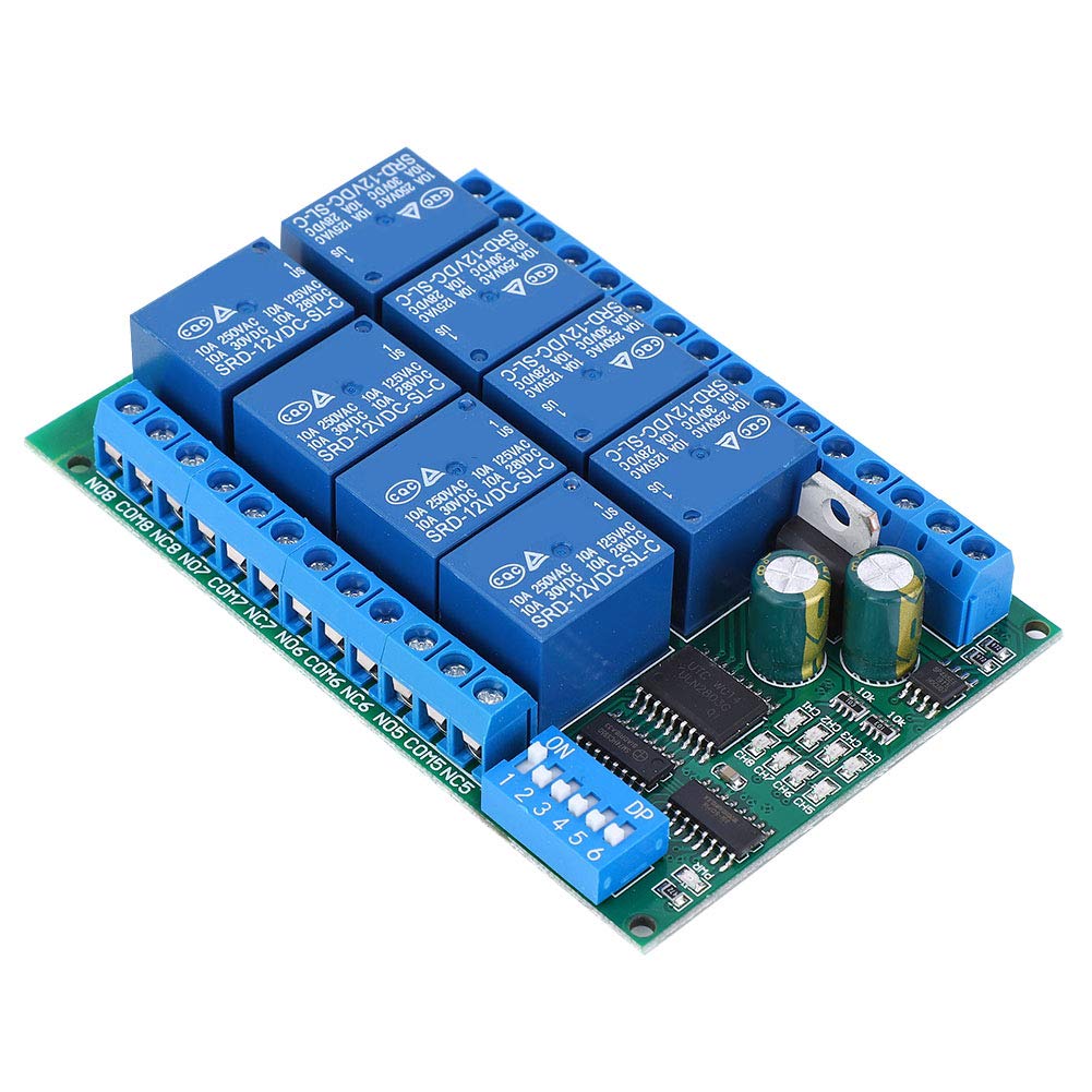 Relè scheda modulo di controllo apparecchi di distribuzione e controllo dell'energia relè programmabile per relè a 8 canali DC 12V
