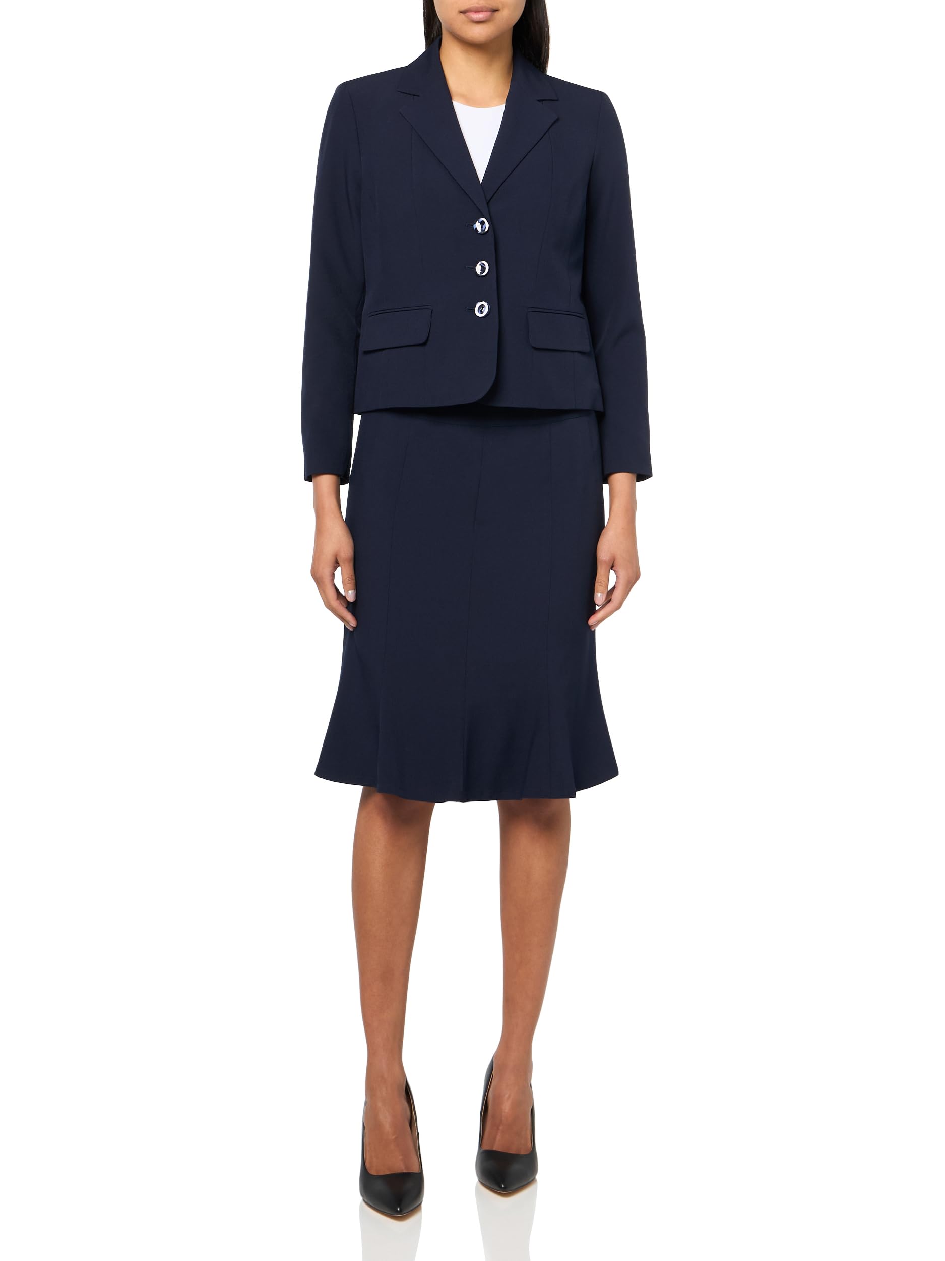Le Suit Womens Jacket Skirt Suit