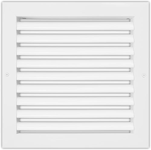 Rejilla de ventilación de aluminio de 10 x 10 pulgadas - Rejilla de transferencia de aire CA - Diseño de aluminio duradero a prueba de óxido - Flujo