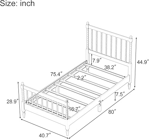 Miniatura 8 de FEELLE Sofá cama tapizado con 2 cajones de almacenamiento, marco de sofá cama tamaño individual, no necesita somier, tela de lino (beige)