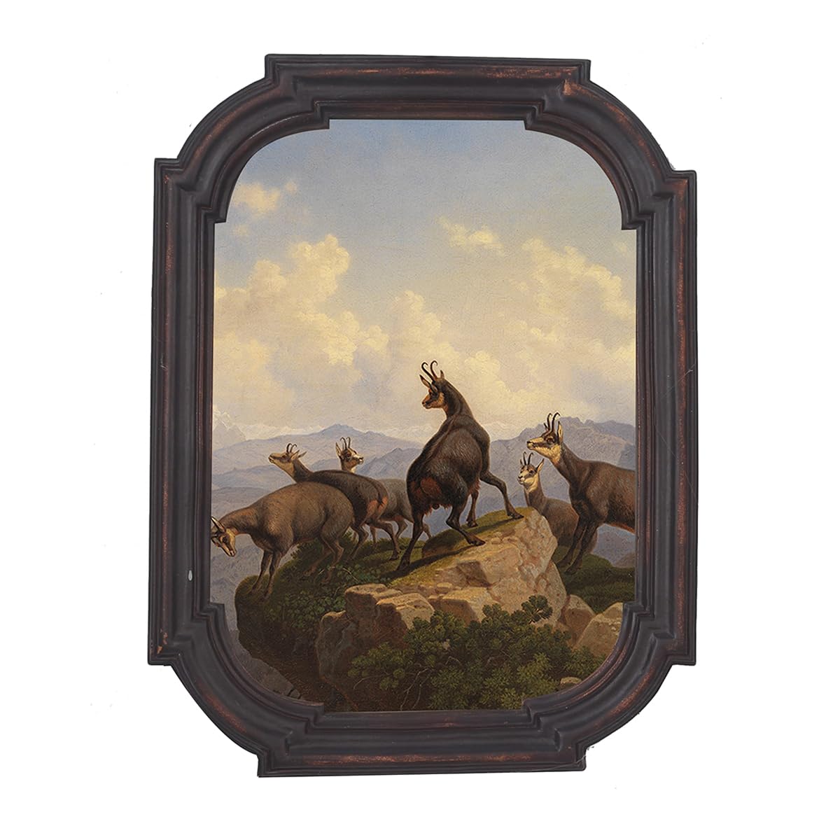 FR PARAFAYER 4x6 Inch Vintage Picture Frame, Antique Elegant Photo Frame,Distressed Brown,Wall Mount and Tabletop Display,High Definition Glass Front,