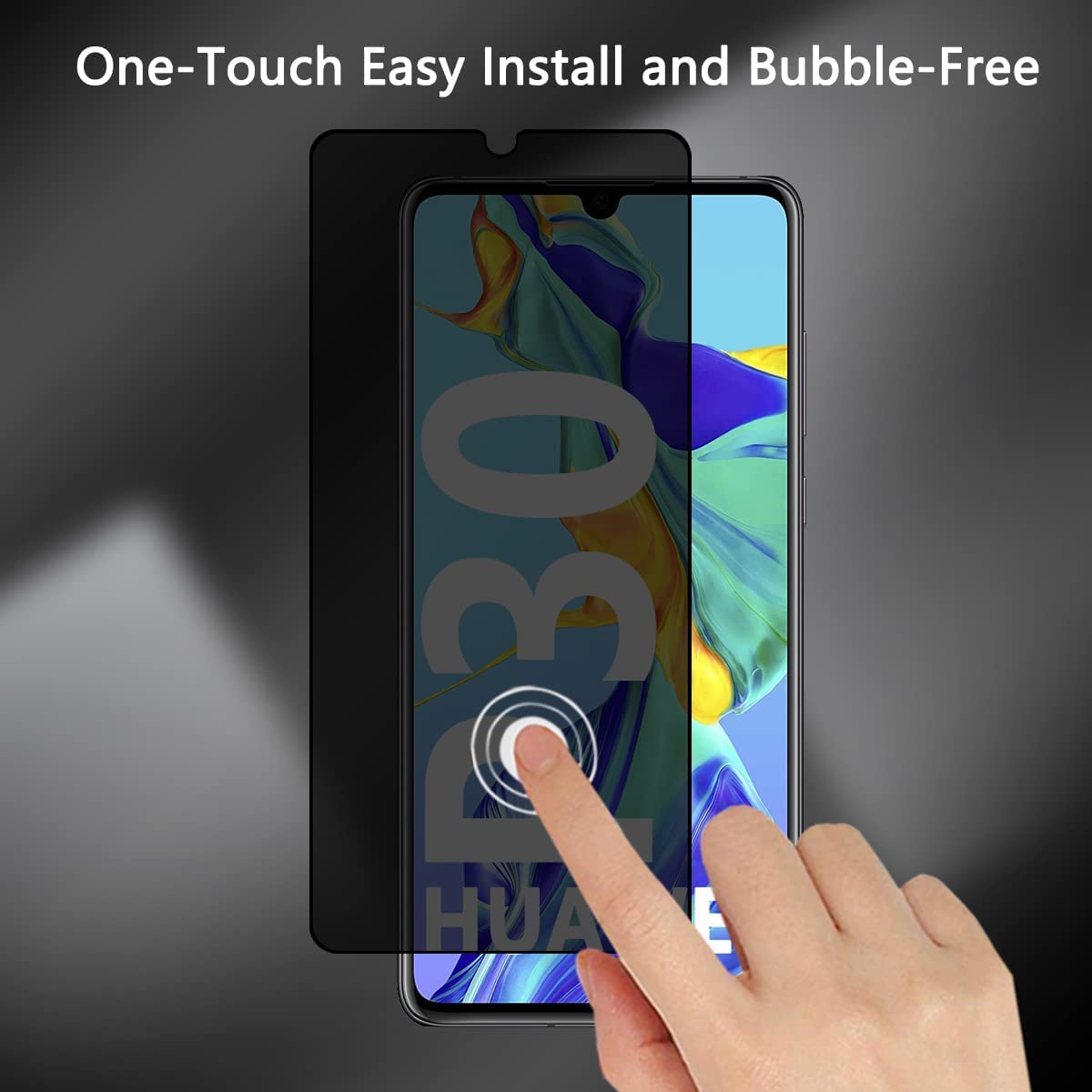 Hkess 2 Pezzi Pellicola Privacy In Vetro Temperato Per Huawei P Smart 2020 - Copertura Completa 9H Antigraffio, Anti-spia E Anti-impronte - 2