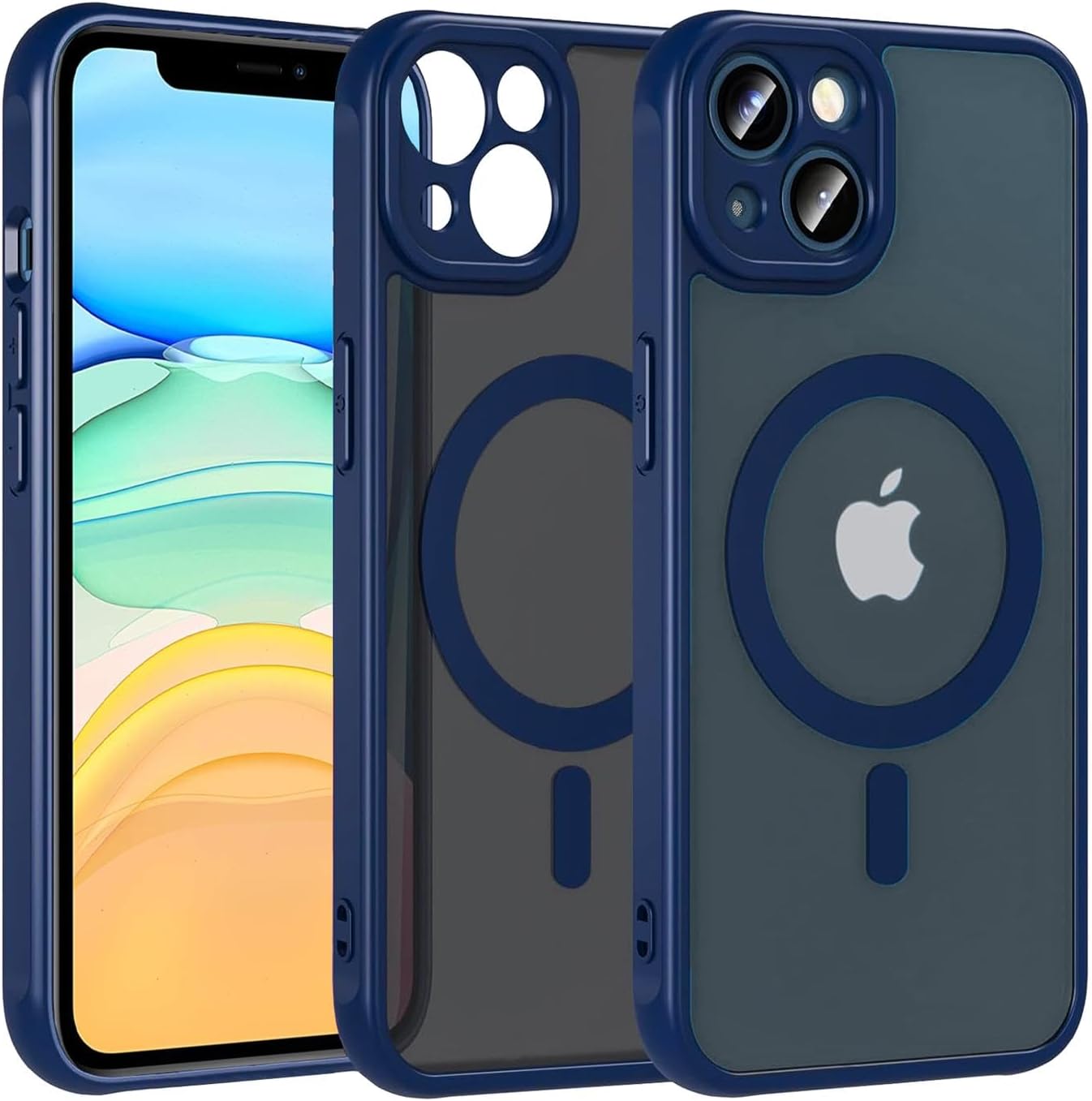 Verco Protective Case for iPhone 11 Case Magnetic for iPhone 11 Mobile Phone Case Matt Shockproof Compatible with Magsafe Accessories Thin Case Cover Blue