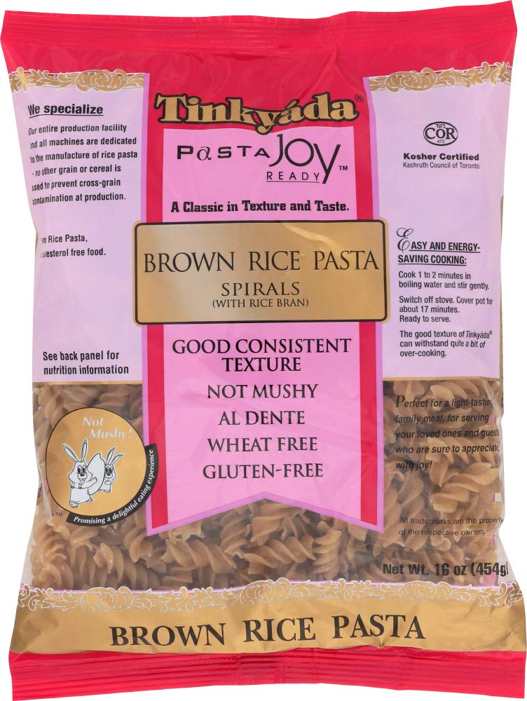 Gluten Free Brown Rice Pasta Spirals 16oz. Pack of 6 Bags