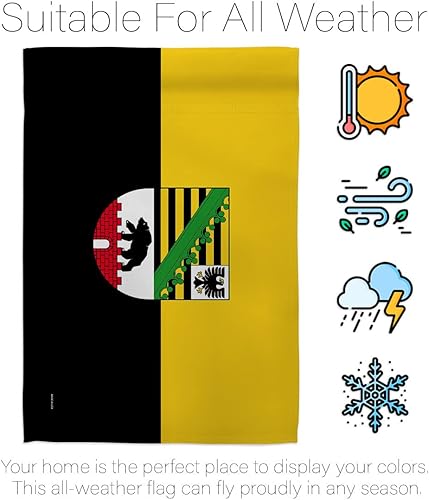 Miniatura 6 de Americana Home & Garden Bandera de jardín Anhalt de Sajonia Regional de Alemania, Estados de Europa Central, Territorio de la Historia Antigua,