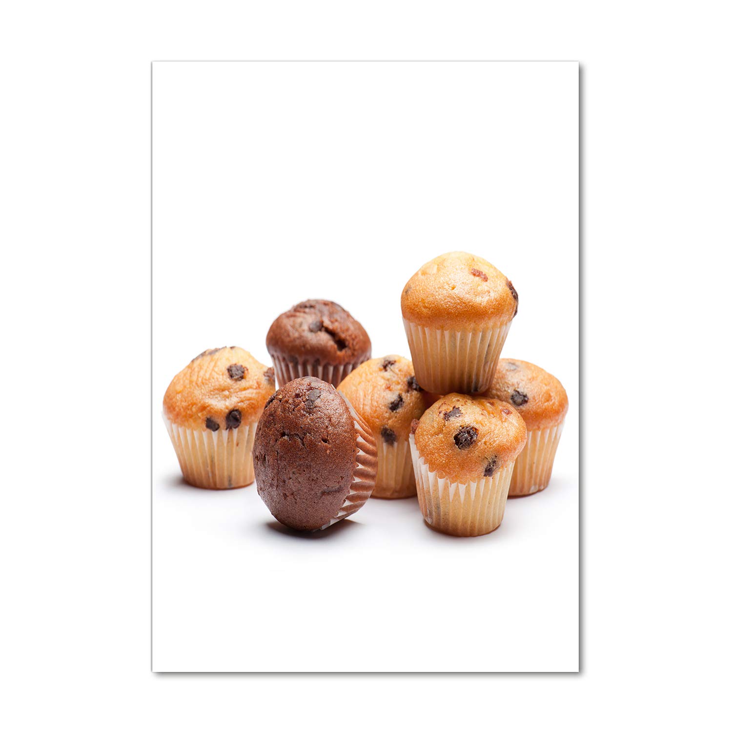 Image sur verre acrylique Tulup 70x100 cm grand format décoration murale brun motif muffins cuisine