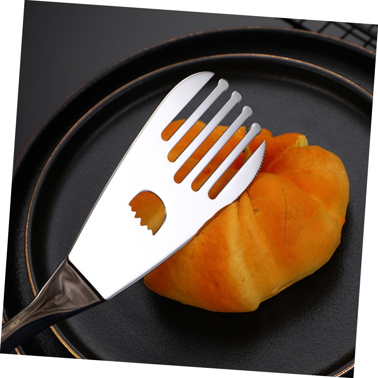 Happyyami 3piezas Espátula De Acero Inoxidable Para Cocinar Herramienta Multifuncional De Repostería y Parrilla Para Freír Cortar y Mezclar La Cocina