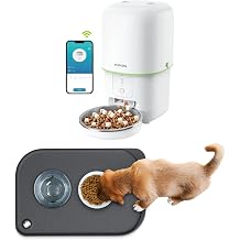 Yuposl Automatic Feeder, 1.1 gal 4 L Capacity, Cats, 5 G, WiFi, Remote Control, Smartphone Control, Voice Recording, For Small and Medium Dogs, Easy Care, Dog Feeder, App, Imitation Type, Easy to